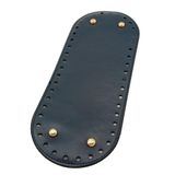 Çanta Aksesuar Suni Deri Lacivert Renk 30X12 cm Oval Çanta Tabanı (Light Gold Aparatlı)