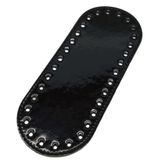Çanta Aksesuar Suni Deri Siyah Rugan 20x8 cm Oval Çanta Tabanı