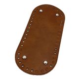 Çanta Aksesuar Suni Deri Taba Renk 25X12 cm Oval Çanta Tabanı (Gümüş Aparatlı)