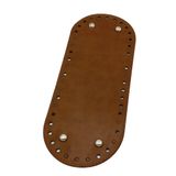 Çanta Aksesuar Suni Deri Taba Renk 30X12 cm Oval Çanta Tabanı (Gümüş Aparatlı)
