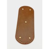 Çanta Aksesuar Suni Deri Taba Renk 30X12 cm Oval Çanta Tabanı (Light Gold Aparatlı)