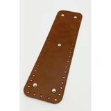 Çanta Aksesuar Suni Deri Taba Renk 35X10 cm Dikdörtgen Çanta Tabanı (Gümüş Aparatlı)