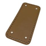 Çanta Aksesuar Suni Deri Vizon Renk 25X12 cm Dikdörtgen Çanta Tabanı (Gümüş Aparatlı)