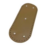 Çanta Aksesuar Suni Deri Vizon Renk 30X12 cm Oval Çanta Tabanı (Gümüş Aparatlı)