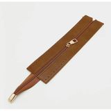 Çanta Aksesuar Taba Renk 28 Cm Derili Fermuar Light Gold Metalli