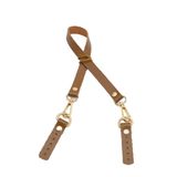 Çanta Aksesuar Taba Renk 60x1.5 cm Gerçek Deri Çanta Sapı (Light Gold Metal)