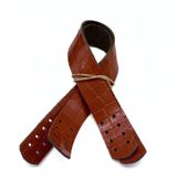 Çanta Aksesuar Taba Renk Croco Desen 30x2 cm Gerçek Deri Çanta Sapı