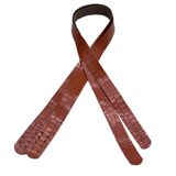 Çanta Aksesuar Taba Renk Croco Desen Deri 70x2 cm Çift Çanta Sapı