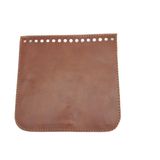 Çanta Aksesuar Taba Renk Suni Deri 16.5X16 Cm Çanta Kapağı Gümüş Metalli