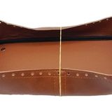 Çanta Aksesuar Taba Suni Deri 28x13 cm Yüksek Çanta Tabanı Gümüş Metalli