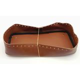 Çanta Aksesuar Taba Suni Deri 28x13 cm Yüksek Çanta Tabanı Light Gold Metalli