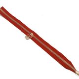 Çanta Aksesuar Tek Stoplu 45 Cm Fermuar Light Gold Metal Kırmızı