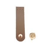 Çanta Aksesuar Vizon Renk Tek Kat Suni Deri Kapak 10.5x2.5 cm Light Gold Metal