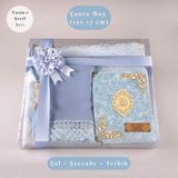 Çanta Boy Bebe Mavi Yasin + Şal - Seccade - Tesbih