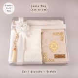 Çanta Boy Krem Yasin + Şal - Seccade - Tesbih