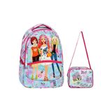 Çanta Limanı Super Girls Kız İlkokul Sırt Çantası + Beslenme Çantası, Mavi