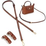 Çanta Omuz Askısı, Mini Le PLIAGE Çanta için Ayarlanabilir Deri Omuz Askısı Kitleri, Yedek Crossbody Kemerleri, Kadınlar Kızlar için Deri Çanta Askıları Aksesuarları, Kahverengi, 1.5cm Wide