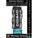 #Çanta Premium Dayanıklı Okul Spor Okulu Antrenör Futbol Antrenman 18 Top Kapasiteli Taşıma Çantası