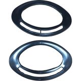 Çanta Sapı Oval Siyah-Beyaz 18 cm