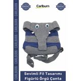#Çanta Sevimli Fil Tasarımı Figürlü Örgü Omuz Çantası Şık Hafif Günlük Modern Sağlam Aksesuar Çanta