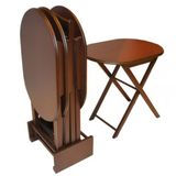 Çanta ST18060 zigon oval Klasik Model Ahşap MDF Ayak Parlak Ceviz Natüre Elyapım