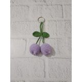 Çanta Süsü Lila Renk Lale Amigurumi Organik Anahtarlık Oyuncak