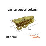Çanta Tokası Sarı Renk Gold Altın Renk Kutu Kilidi Sandık Bavul K
