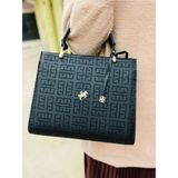 Çanta Trend 5 Bölmeli Suni Deri Uzun Askılı Omuz Çantası (Ölçüler EN:28CM. BOY:23CM.) - Siyah Kroko