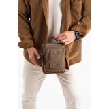 Çanta Trend Boy 22 En 16cm Mega Erkek Toprak Taba Kanvas El Çapraz Omuz Askılı Çanta