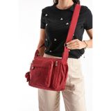 Çanta Trend Çapraz Askılı Ultra Hafif Çok Cepli Omuz Çantası Kırmızı (Model: 571-6M)