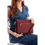 Çanta Trend Diva Delüxe Lkhakiyeşili Kadın Omuz ve Çapraz Çantası 23X27 Ebatında - Bordo