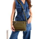 Çanta Trend Diva Delüxe Lkhakiyeşili Kadın Omuz ve Çapraz Çantası 23X27 Ebatında