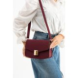 Çanta Trend *** Dora Model Süet Bordo Kadın El ve Omuz Çantası