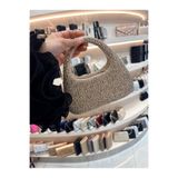 Çanta Trend Kadın Gold Taş Detaylı Saten Abiye Çanta 19 cm Yükseklık 20 cm en
