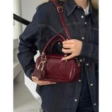 Çanta Trend *** Kadın Şık Tasarımlı Bordo El ve Omuz Çantası