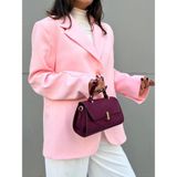 Çanta Trend *** Luna Model Süet Bordo Kadın El ve Omuz Çantası