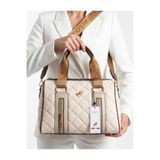 Çanta Trend Miami Polo Club Krem Kadın Silindir Kapitone Krem Model El ve Omuz Çantası