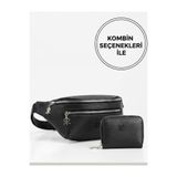 Çanta Trend Polo Of Colors Siyah 4 Gözlü Kadın Spor Bel Göğüs Çanta ve Cüzdan Kombini