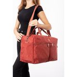 Çanta Trend Unisex Önü Cepli Ayakkabı Bölmeli Geniş Hacimli Seyahat Antrenman Gym Fitness Spor Çantası - Kiremit