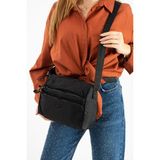 Çanta Trend Yumuşak Dokulu Ultra Hafif, Esnek ve Su Geçirmez Polyamid Kumaş Omuz Çantası Siyah Model: (571-13-14