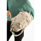 Çanta Trend Yumuşak Dokulu Ultra Hafif, Su Geçirmez Polyamid Kumaş Omuz ve Kol Çantası Bej Model: (571-13-14K)