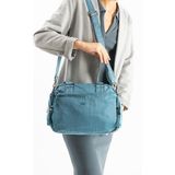 Çanta Trend Yumuşak Dokulu Ultra Hafif, Su Geçirmez Polyamid Kumaş Omuz ve Kol Çantası Mavi Model: (571-13-14G)