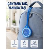 Çanta ve Anahtarlık Için Askılı Analog Taşınabilir Charm Saat Mavi - diğer
