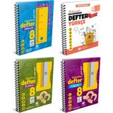 Çanta Yayınları 2025 8. Sınıf LGS Matematik - Türkçe - Fen Bilimleri - Inkılap Kazandıran Defter 4'lü Set