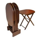 Çanta Zigon 13269 Sehpa Model Oval Ahşap Mdf Torna Parlak Ceviz Kutu Sevk El Yapı
