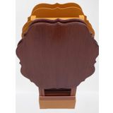 Canta Zigon 90085 Sehpa Yonca Model Ahsap Mdf Ceviz Ve Hardal Renk Uyum El Yapim