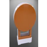 Çanta Zigon 90119 Sehpa Oval Model 2İli Takım Mdf Hardal-Beyaz Renk Uyum El Yapım