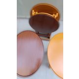 Canta Zigon 90128 Sehpa Oval Model Ahsap Mdf Ceviz Ve Hardal Renk Uyum El Yapim