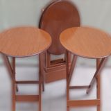 Çanta Zigon Oval 90135 Dörtlü Model Ahşap Mdf Parlak Ceviz Lake El Yapımı
