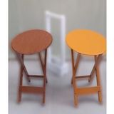 Çanta Zigon Sehpa 90118 Oval Model 2Li Takım Mdf Hardal-Ceviz Renk Uyum El Yapım